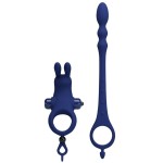PRETTY LOVE - AYAD RabbIT VIBRATTOR RING PLUG BLUE
